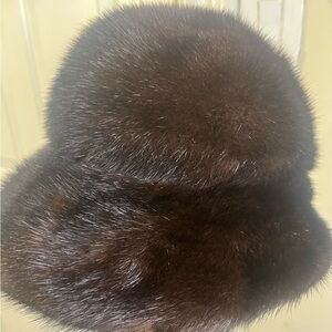 Mink Custom Fedora Buckle Style Elegant Brown Fur Hat, a great accessory